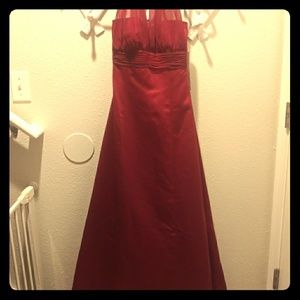 Apple red formal dress